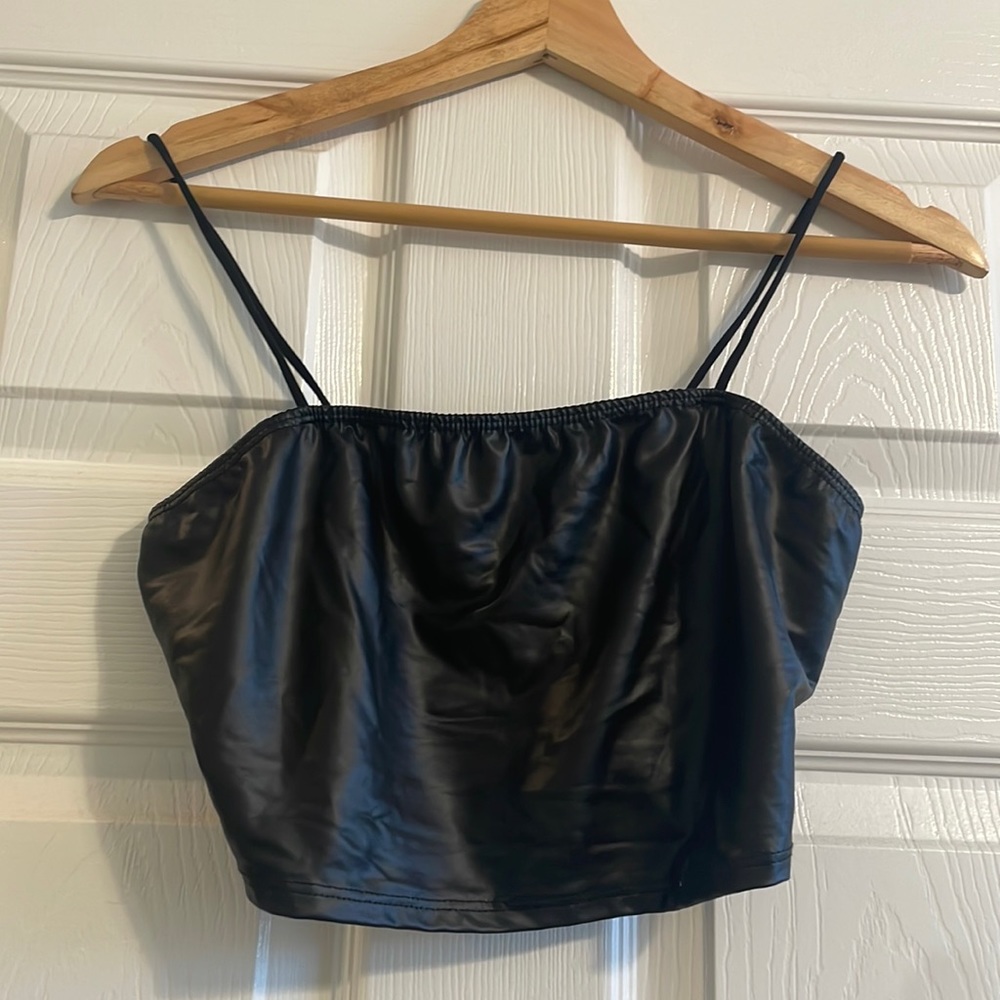 Womens Black Tank Crop Top